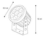inLight Crest range LED 12W RGB CCT Outdoor Wall Lamp Black D:8.5 x 12cm (80700515) - Image 2