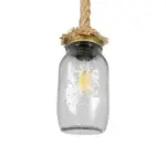 GLOBOSTAR® JAM 999-0116 Vintage Κρεμαστό Φωτιστικό Οροφής με Ντουί 1 x E27 AC 220-240V IP20 - Διάφανο & Μπεζ - Μ12 x Π12 x Υ125cm - Image 6