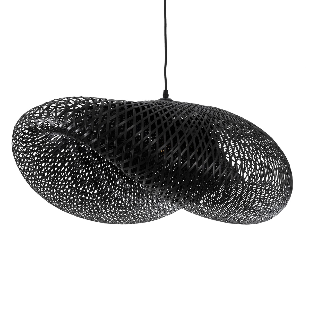 9eda22_02202_1 GLOBOSTAR® MEXICO 02202 Boho Κρεμαστό Φωτιστικό Οροφής με Ντουί 1 x E27 AC 220-240V IP20 - Μαύρο - Μ85 x Π50 x Υ30cm - Image 1