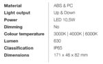 InLight Caror - LED 9W 3CCT Up and Down Outdoor Light in White Color (80204020) - Image 3