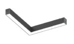 Inlight Γωνιακό γραμμικό φωτιστικό LED 20W, 3CCT, 120° για μαγνητική ράγα 220V, σε μαύρη απόχρωση D:24,2x22x3cm (TM20060)
