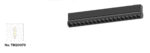 Inlight Γραμμικό Φωτιστικό LED 18W με Anti-glare Dots 3CCT 24° για μαγνητική Ράγα 220V  σε μαύρη απόχρωση D: 33,4x6x3,3cm (TM20070)