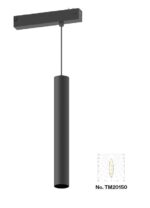 Inlight Κρεμαστό φωτιστικό LED 10W, 3CCT, 24°, για μαγνητική ράγα 220V  σε μαύρη απόχρωση D:4x30cm (TM20150)