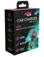 ATC-CA14 Φορτιστής Αυτοκινήτου 160W με USB-A & 2xType-C - Image 2