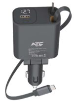 ATC-CA16 Φορτιστής Αυτοκινήτου 45W USB-A & Type-C με Επεκτεινόμενο Καλώδιο Lightning & Type-C