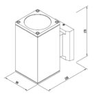 inLight Elarbee E27 Outdoor Wall Lamp with Up or Down light in White (80203824) - Image 2