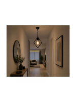 NG Lighting Κρεμαστό Φωτιστικό Οροφής Ρόμβος Χειροποίητο Μεταλλικό Μαύρο Μονόφωτο Ε27 30x70cm 2026117 - Image 2