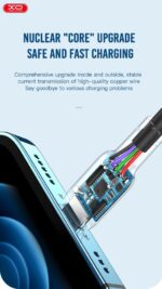 XO NB208B Καλώδιο Φόρτισης TypeC Σε TypeC 60W 1m Μπλέ - Image 5