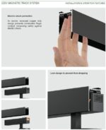 Inlight Γραμμικό Φωτιστικό LED 18W με Anti-glare Dots 3CCT 24° για μαγνητική Ράγα 220V  σε μαύρη απόχρωση D: 32,8x3cm (TM20010) - Image 3