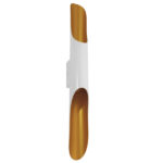 GLOBOSTAR® ESTERINA 01303 Μοντέρνο Φωτιστικό Τοίχου - Απλίκα με Ντουί 2 x E27 AC 220-240V IP20 - Λευκό & Χρυσό - Μ5.5 x Π8 x Υ60cm - Image 4