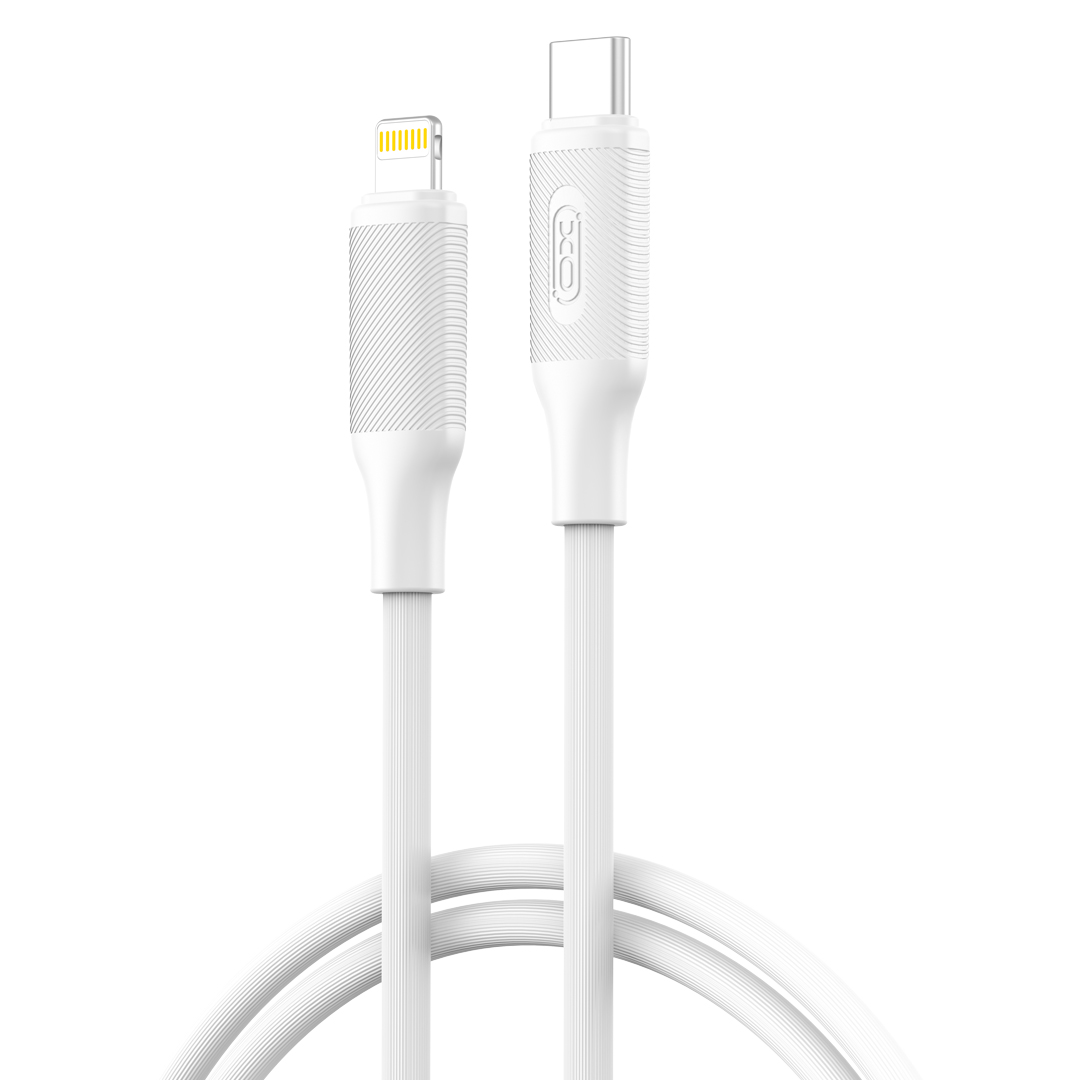 04_9_4 XO NB-Q265A PD 27W Type-C σε Lightning Μινιμαλιστικό Καλώδιο (Λευκό) - Image 1