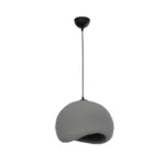 GLOBOSTAR® STONE 204-0122 Μοντέρνο Κρεμαστό Φωτιστικό Οροφής με Ντουί 1 x E27 AC 220-240V IP20 - Γκρι - Μ35 x Π31 x Υ26cm - Image 4