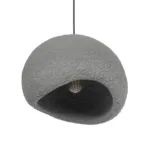 GLOBOSTAR® STONE 204-0122 Μοντέρνο Κρεμαστό Φωτιστικό Οροφής με Ντουί 1 x E27 AC 220-240V IP20 - Γκρι - Μ35 x Π31 x Υ26cm - Image 6