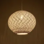 GLOBOSTAR® SOLEI 205-0007 Boho Κρεμαστό Φωτιστικό Οροφής με Ντουί 1 x E27 AC 220-240V IP20 - Λευκό - M40 x Π40 x Υ36cm - Image 3