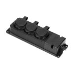 Redpoint 13166 ΠΟΛΥΠΡΙΖΟ ΣΤΕΓΑΝΟ ΧΩΡΙΣ ΚΑΛΩΔΙΟ 3 ΘΕΣΕΩΝ IP44 ΜΑΥΡΟ ORNO - Image 3