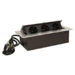 Redpoint 1337/G (9033) ΑΣΗΜΙ ΠΟΛΥΠΡΙΖΟ ΓΡΑΦΕΙΟΥ ΧΩΝΕΥΤΟ ΜΕ ΚΑΠΑΚΙ 3 ΣΟΥΚΟ + ΚΑΛΩΔΙΟ 1,5m ΜΕ ΦΙΣ ORNO - Image 4