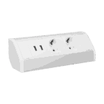 Redpoint 9039W-G ΛΕΥΚΟ/ΑΣΗΜΙ ΠΟΛΥΠΡΙΖΟ ΓΩΝΙΑΚΟ ΜΕ 2 ΣΟΥΚΟ + 2USB (A+C)+ 0,6m ΚΑΛΩΔΙΟ ORNO - Image 5