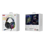 XO GE10 Gaming Ενσύρματα Ακουστικά RGB με Μικρόφωνο Μαύρα - Image 2
