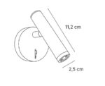 Inlight Φωτιστικό Τοίχου LED 3W, 3000K, Λευκό D:2,5x11,2cm (43078-White) - Image 2