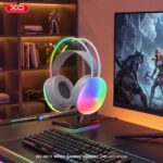 XO GE11 Gaming Ενσύρματα Ακουστικά με RGB Φωτισμό & Μικρόφωνο Λευκά - Image 3