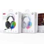 XO GE11 Gaming Ενσύρματα Ακουστικά με RGB Φωτισμό & Μικρόφωνο Λευκά - Image 2