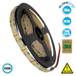 GLOBOSTAR® LUXA 70241 Ταινία LED 16W/m 1920lm/m 120° DC 24V IP20 240 x SMD2835 Chip/m Φυσικό Λευκό 4500K Dimmable - Sanan SMD Chip - Μ500 x Π1 x Υ0.2cm - Ρολό 5 Μέτρων - 5 Χρόνια Εγγύηση