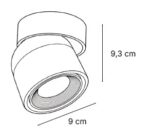 InLight Φωτιστικό Σποτ Οροφής LED 7W, 3000K , Λευκό, D:9x9,3cm (9096-White) - Image 2