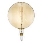 GLOBOSTAR® ORBITAL 99030 Λάμπα E27 G380 LED 10W 800lm 360° AC 220-240V IP20 Ultra Θερμό Λευκό 2200K Dimmable - Long Filament Chip - Μελί - Μ38 x Π38 x Υ55cm - 3 Χρόνια Εγγύηση - Image 2