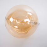 GLOBOSTAR® ORBITAL 99030 Λάμπα E27 G380 LED 10W 800lm 360° AC 220-240V IP20 Ultra Θερμό Λευκό 2200K Dimmable - Long Filament Chip - Μελί - Μ38 x Π38 x Υ55cm - 3 Χρόνια Εγγύηση - Image 3