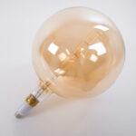 GLOBOSTAR® ORBITAL 99030 Λάμπα E27 G380 LED 10W 800lm 360° AC 220-240V IP20 Ultra Θερμό Λευκό 2200K Dimmable - Long Filament Chip - Μελί - Μ38 x Π38 x Υ55cm - 3 Χρόνια Εγγύηση - Image 4