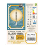 GLOBOSTAR® ORBITAL 99030 Λάμπα E27 G380 LED 10W 800lm 360° AC 220-240V IP20 Ultra Θερμό Λευκό 2200K Dimmable - Long Filament Chip - Μελί - Μ38 x Π38 x Υ55cm - 3 Χρόνια Εγγύηση - Image 6