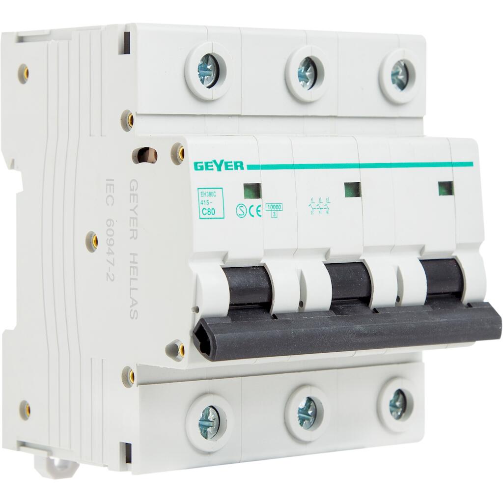 EH380C_4 Geyer Αυτόματη ασφάλεια 3P C 80A 10kA - Image 1