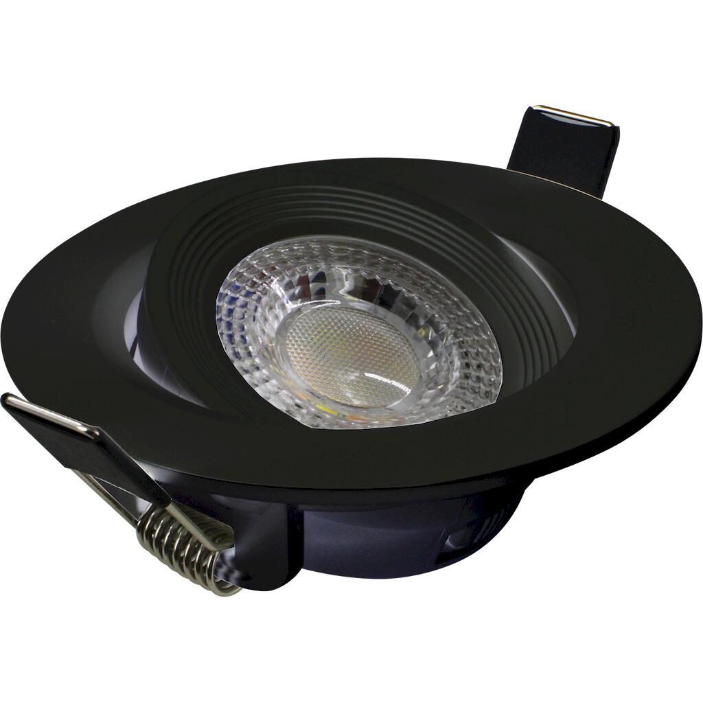 LPL7CCTB_3 Geyer LED Spot χωνευτό GU10 7W 3000K/4000K/6500K 560lm IP20 μαύρο (switchable) PC/PMMA - Image 1