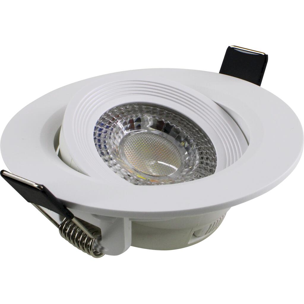 LPL7CCTW_3 Geyer LED Spot χωνευτό GU10 7W 3000K/4000K/6500K 560lm IP20 λευκό (switchable) PC/PMMA - Image 1