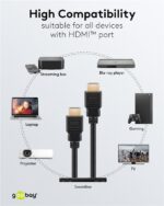 Goobay Καλώδιο HDMI Ethernet Υψηλής Ταχύτητας 4K/60Hz 18Gbit/s Μαύρο 1,5m 80102 - Image 6