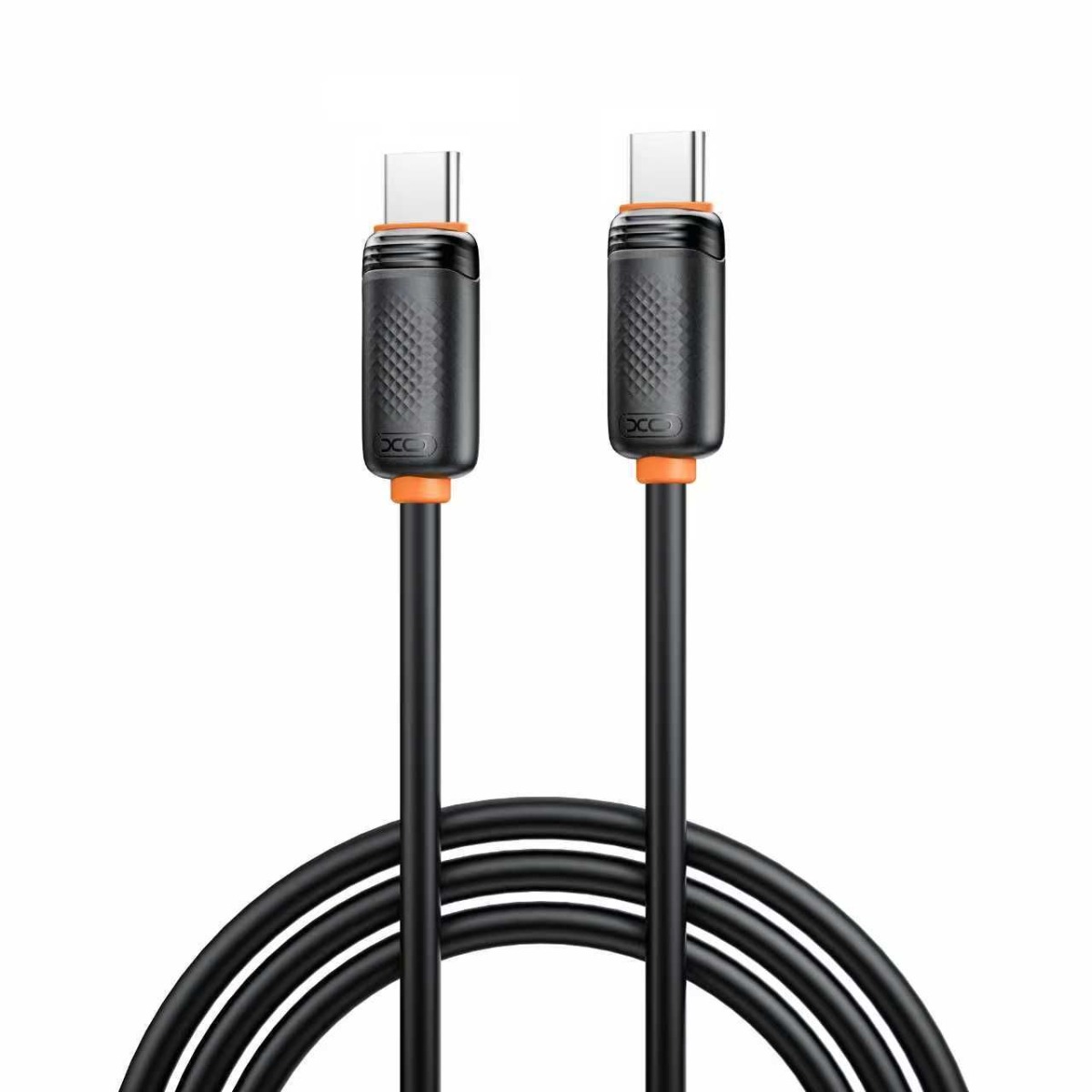 q302b_black XO NB-Q302B Καλώδιο Φόρτισης & Μεταφοράς Δεδομένων Type-C σε Type-C 60W Μαύρο 1m - Image 1