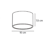 InLight Φωτιστικό Σποτ Οροφής LED 9W, 3CCT, Μαύρο, 100°, D:10x7,5cm (9089-Black) - Image 2