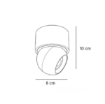 InLight Φωτιστικό Σποτ Οροφής LED 7W, 3000K, Μαύρο D:8x10cm(9097-Black) - Image 2