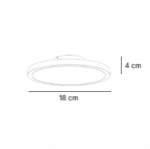 InLight Φωτιστικό Σποτ Οροφής LED 12W, 3CCT, Μαύρο, 120° D:18x4cm (9093-Black) - Image 2