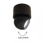 InLight Φωτιστικό Σποτ Οροφής LED 7W, 3000K, Μαύρο D:8x10cm(9097-Black)