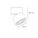 InLight Φωτιστικό Σποτ Οροφής LED 15W, 3CCT, Μαύρο, D:10x10,7cm (9095-Black) - Image 2