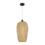 GLOBOSTAR® SAN TROPEZ 00764 Boho Κρεμαστό Φωτιστικό Οροφής με Ντουί 1 x E27 AC 220-240V IP20 - Μπεζ - Μ23 x Π23 x Υ42cm - Image 3