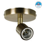 GLOBOSTAR® SARA 00847 Μοντέρνο Φωτιστικό Οροφής με Ντουί 1 x E27 AC 220-240V IP20 - Χρυσό Βούρτσας - Μ10 x Π10 x Υ10.3cm