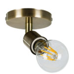 GLOBOSTAR® SARA 00847 Μοντέρνο Φωτιστικό Οροφής με Ντουί 1 x E27 AC 220-240V IP20 - Χρυσό Βούρτσας - Μ10 x Π10 x Υ10.3cm - Image 3