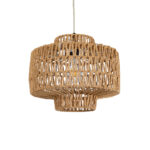 GLOBOSTAR® JENSON 00909 Boho Κρεμαστό Φωτιστικό Οροφής με Ντουί 1 x E27 AC 220-240V IP20 - Μπεζ - Μ33 x Π33 x Υ28cm - Image 2