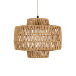 GLOBOSTAR® JENSON 00909 Boho Κρεμαστό Φωτιστικό Οροφής με Ντουί 1 x E27 AC 220-240V IP20 - Μπεζ - Μ33 x Π33 x Υ28cm - Image 5