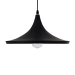 GLOBOSTAR® SHANGHAI 01025-B Μοντέρνο Κρεμαστό Φωτιστικό Οροφής με Ντουί 1 x E27 AC 220-240V IP20 - Μαύρο & Χρυσό - Μ37 x Π37 x Υ20cm - Image 5