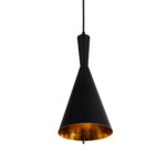 GLOBOSTAR® SHANGHAI 01025-C Μοντέρνο Κρεμαστό Φωτιστικό Οροφής με Ντουί 1 x E27 AC 220-240V IP20 - Μαύρο & Χρυσό - Μ19 x Π19 x Υ38cm - Image 6