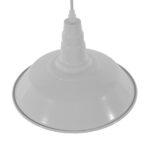 GLOBOSTAR® RAY 01044 Vintage Κρεμαστό Φωτιστικό Οροφής με Ντουί 1 x E27 AC 220-240V IP20 - Λευκό - Μ26 x Π26 x Υ25cm - Image 4