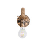 GLOBOSTAR® DAKER 01126 Vintage Φωτιστικό Τοίχου - Απλίκα με Ντουί 1 x E27 AC 220-240V IP20 - Χάλκινο Εφέ Σκουριάς & Μπεζ - Μ10 x Π22 x Υ15cm - Image 4